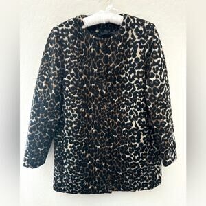 NINE WEST | Leopard Animal Print Contemporary Classic Coat | Medium